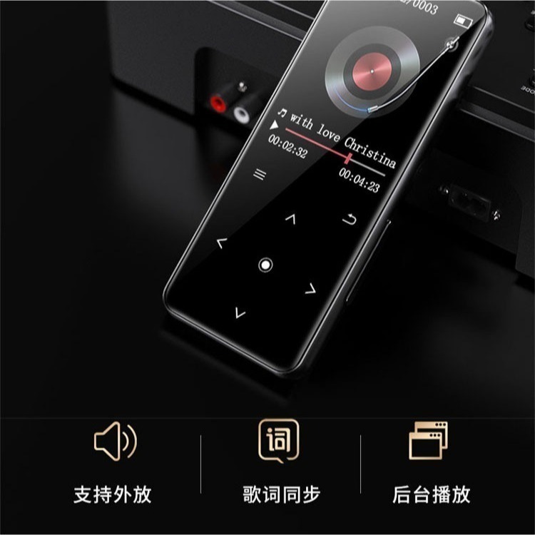 臺灣現貨：諾必行A20 金屬觸控音樂mp3可連接藍牙耳機/藍牙音響FM收音機大屏播放器-細節圖4