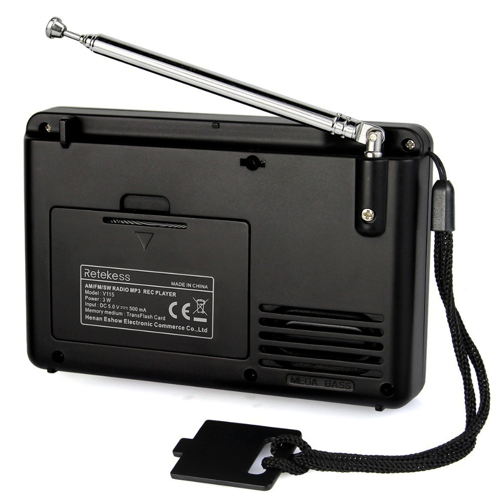 快速出貨：Retekess V-115藍牙音響全波段高靈敏度調頻、中波、短波 FM AM SW收音機錄音MP3播放器-細節圖4