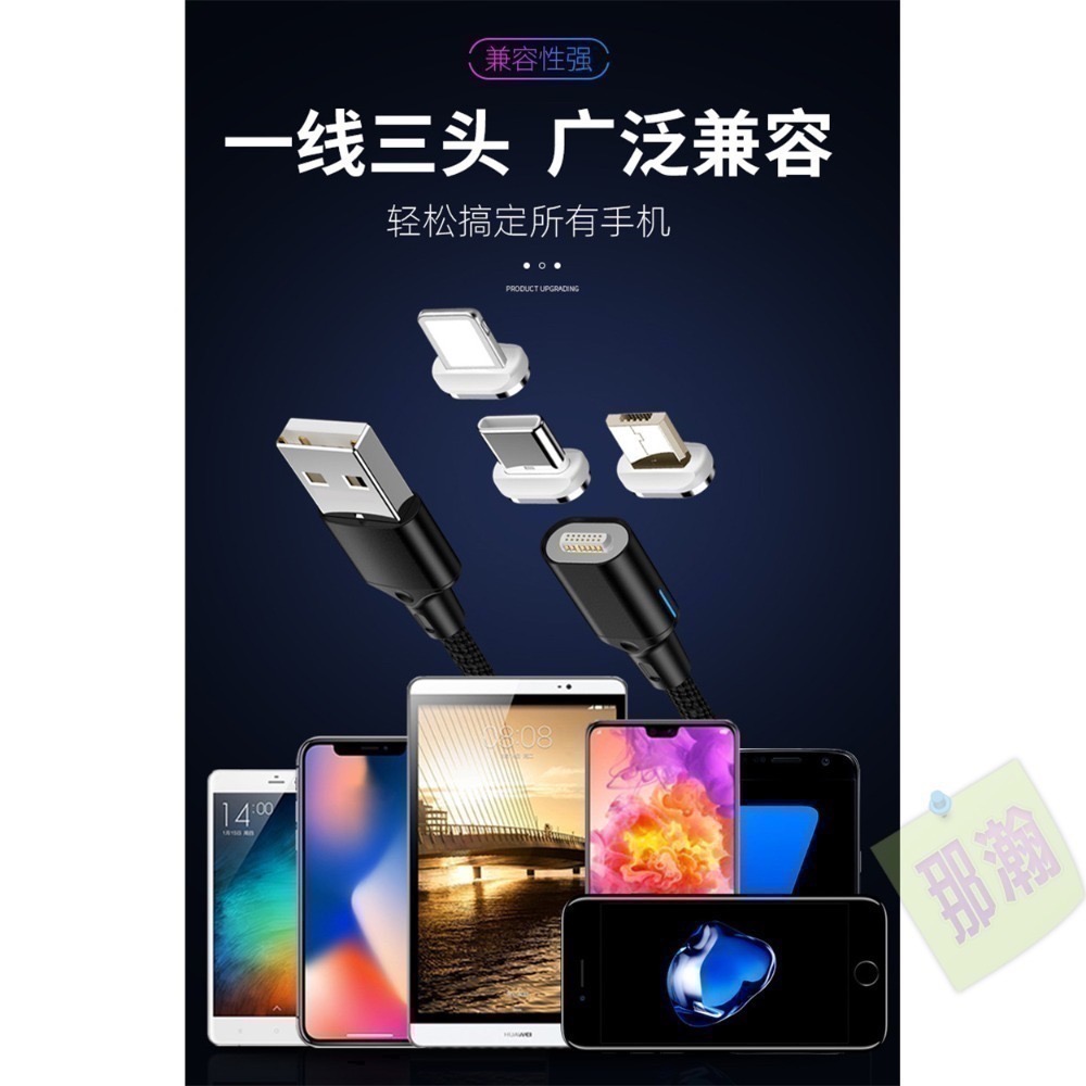 快速出貨：最新強力超穩固磁吸數據線手機充電線適用蘋果 type-c 安卓磁吸線-細節圖2