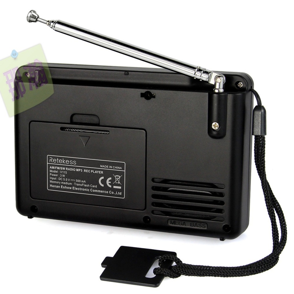 臺灣出貨：Retekess V-115收音機 全波段收音錄音機FM AM 攜帶型MP3播放器-細節圖4