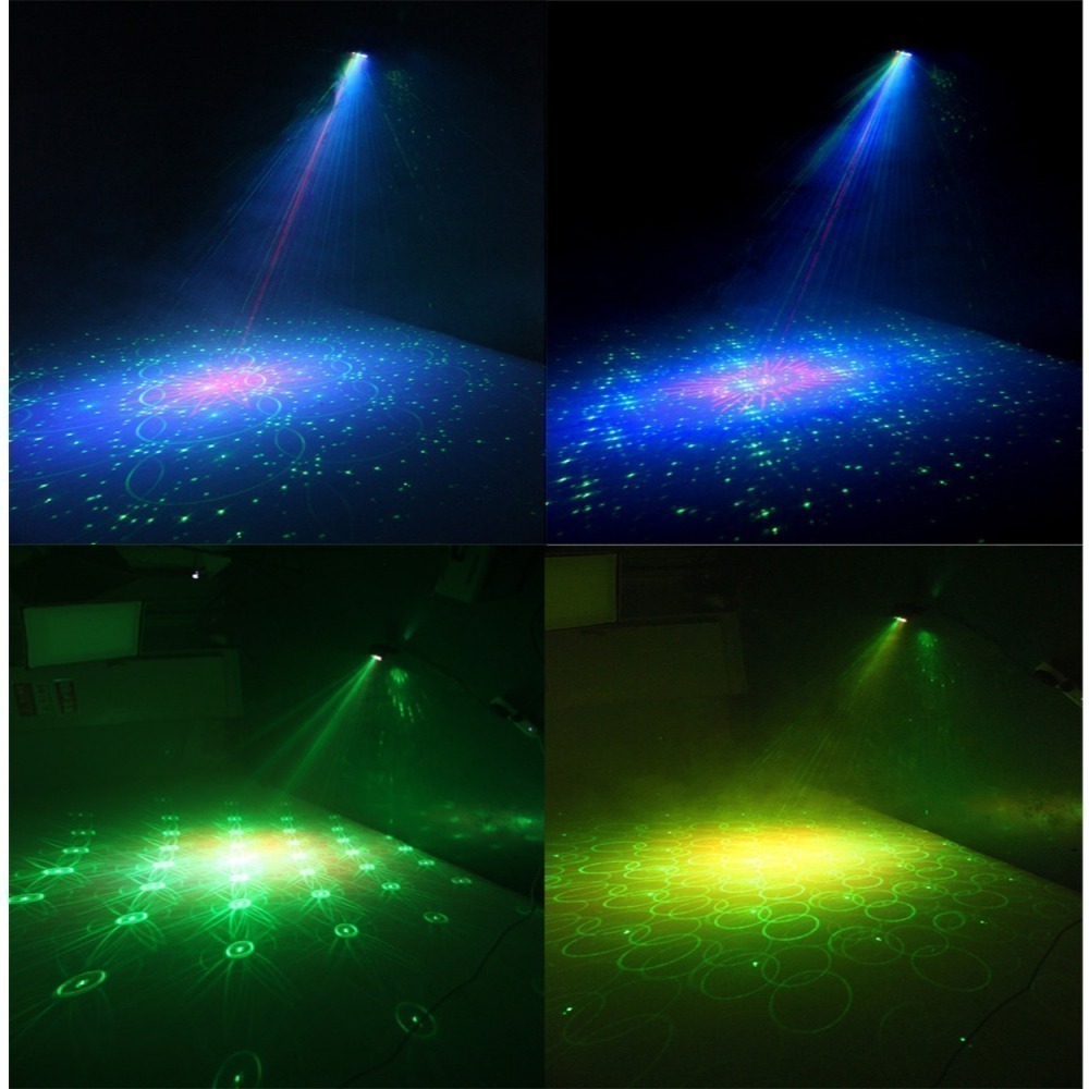 臺灣出貨：聲控Disco激光燈LED激光舞檯燈3孔60圖星空投影燈KTV閃光燈DJ舞檯燈-細節圖3