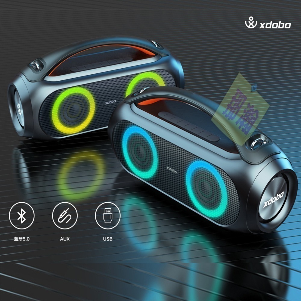 XDOBO官方直銷店：XDOBO喜多寶藍牙音箱Vibe Plus 80W戶外發光無線重低音喇叭-細節圖6