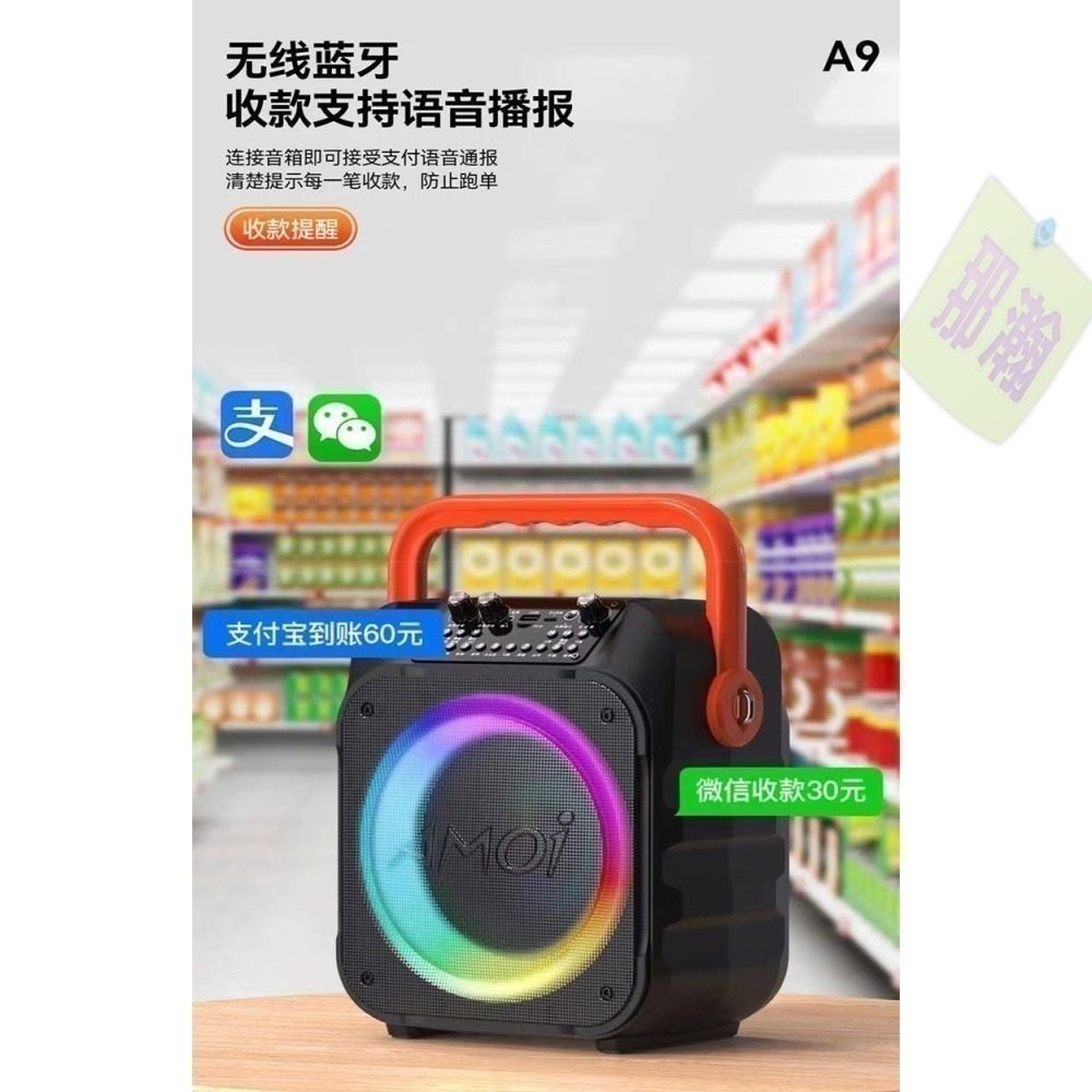 快速出貨：夏新A9 TWS互聯音響6.5吋喇叭廣場舞音響戶外無線藍牙手提k歌音箱-細節圖8