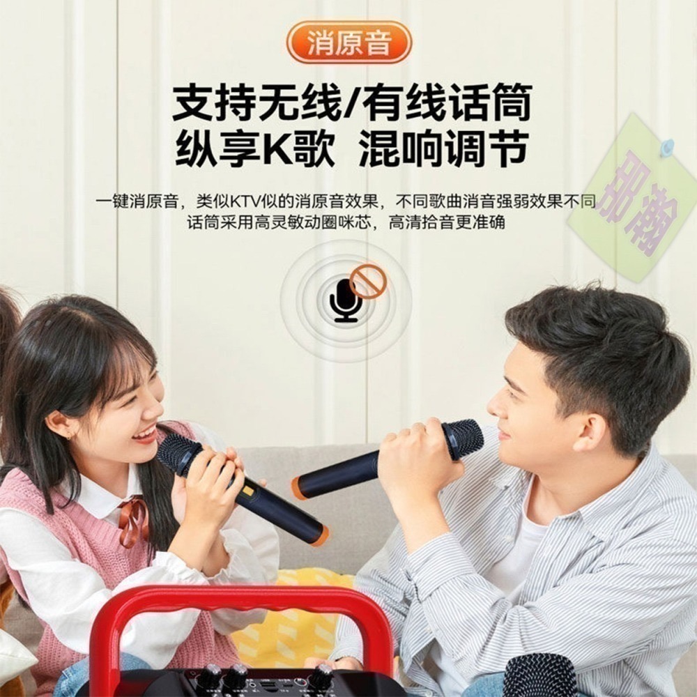 快速出貨：夏新A9 TWS互聯音響6.5吋喇叭廣場舞音響戶外無線藍牙手提k歌音箱-細節圖3