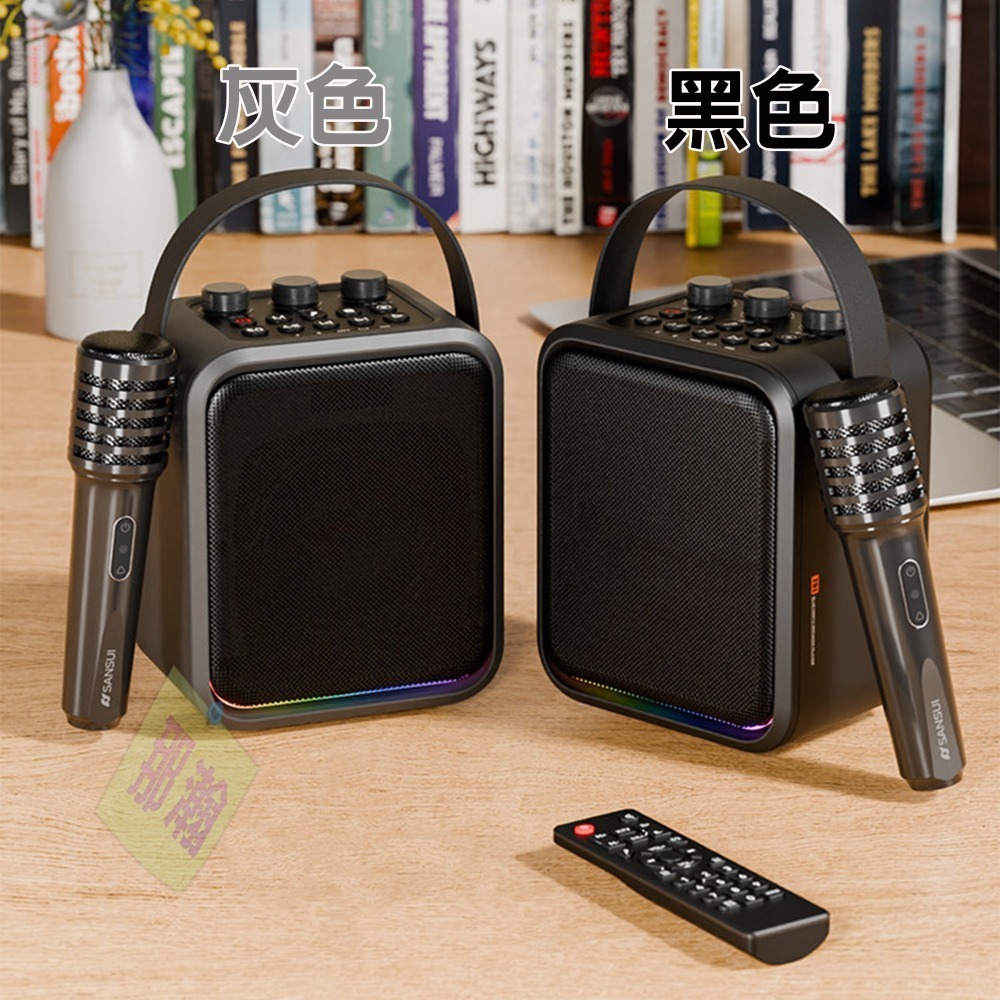 快速出貨：多媒體T91 60W手提藍牙音箱重低音唱歌k歌便攜樂器廣場舞導遊上課專用麥克風音響-細節圖2