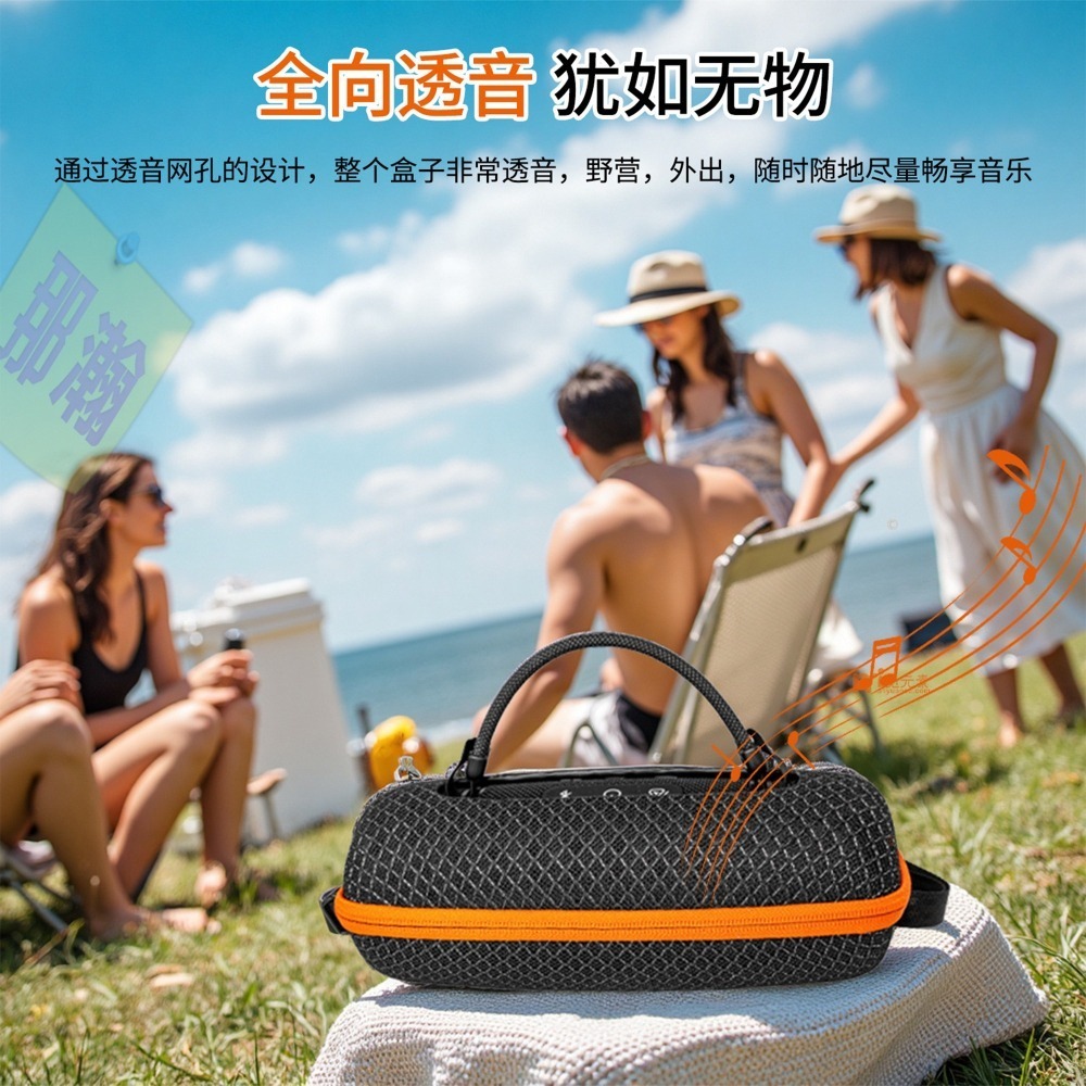 快速出貨：JBL CHARGE6 藍牙音響透音便攜式防水戶外音箱收納包保護套收納盒透音保護收納包-細節圖2