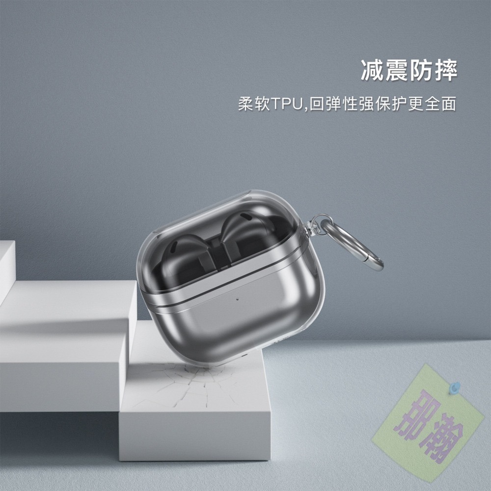 快速出貨：Samsung三星 Galaxy Buds3FE~3pro藍牙無線耳機保護套耳機殼透明TPU軟殼防摔耳機鑰匙圈-細節圖6