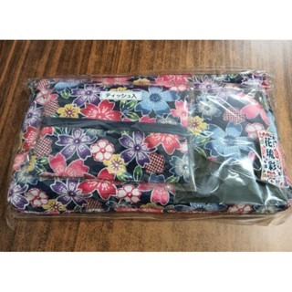 沖繩花琉彩 化妝包+面紙包+小化妝鏡 （日本帶回）-細節圖2