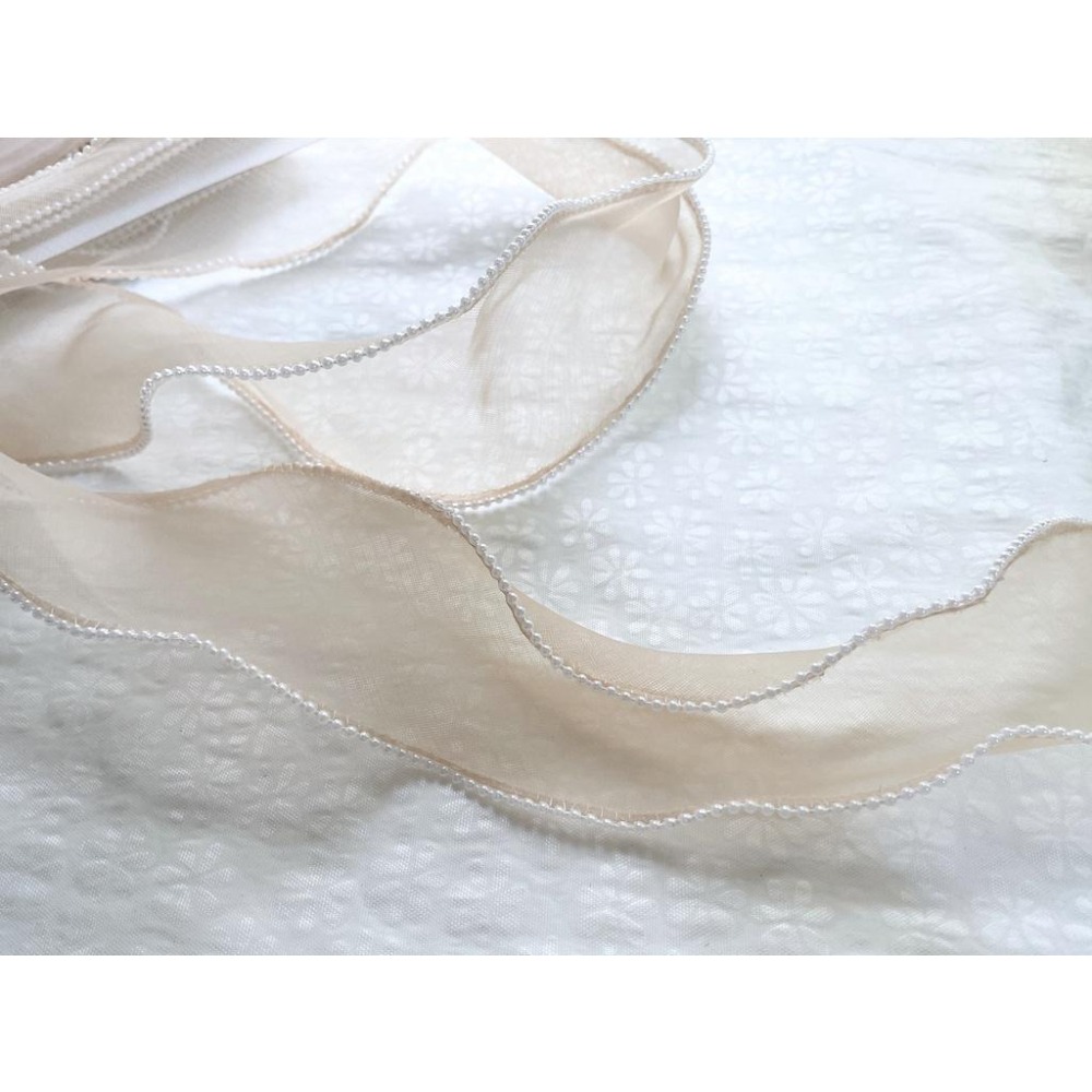 波浪烤邊雪紗緞帶~荷葉邊高質感包裝材料 手工藝 居家布置 娃衣 DIY 帽子蝴蝶結 髮飾 手作 鞋子裝飾 腰帶 啾啾-細節圖2