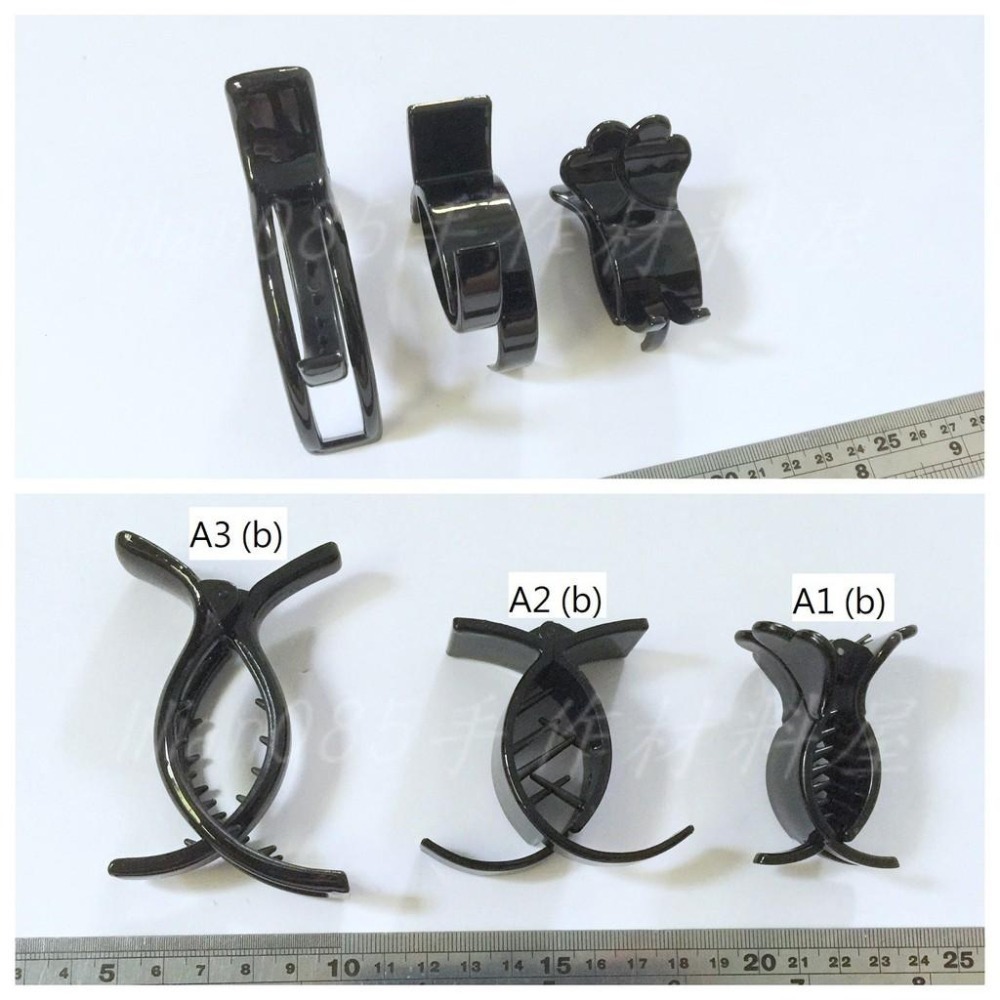 台灣製素面烤漆髮飾材料批發 香蕉夾 髮夾 相交夾 透明香檳色 鯊魚夾 抓夾 馬尾夾 包頭夾 手工藝 DIY 手作 三爪夾-細節圖5