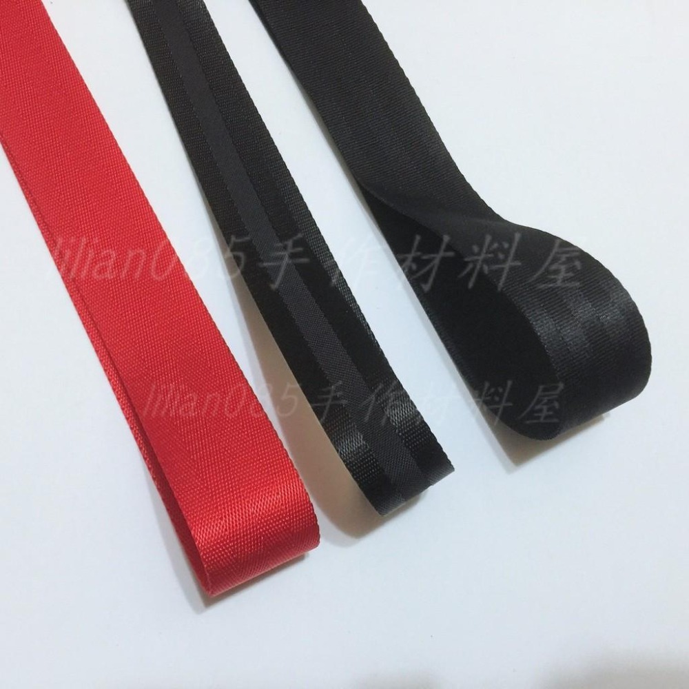 高質感安全帶材質織帶~素色織帶 包包背帶 包包提把 手工藝材料 手作材料 包袋材料 包包配件 厚織帶 DIY 拼布-細節圖2