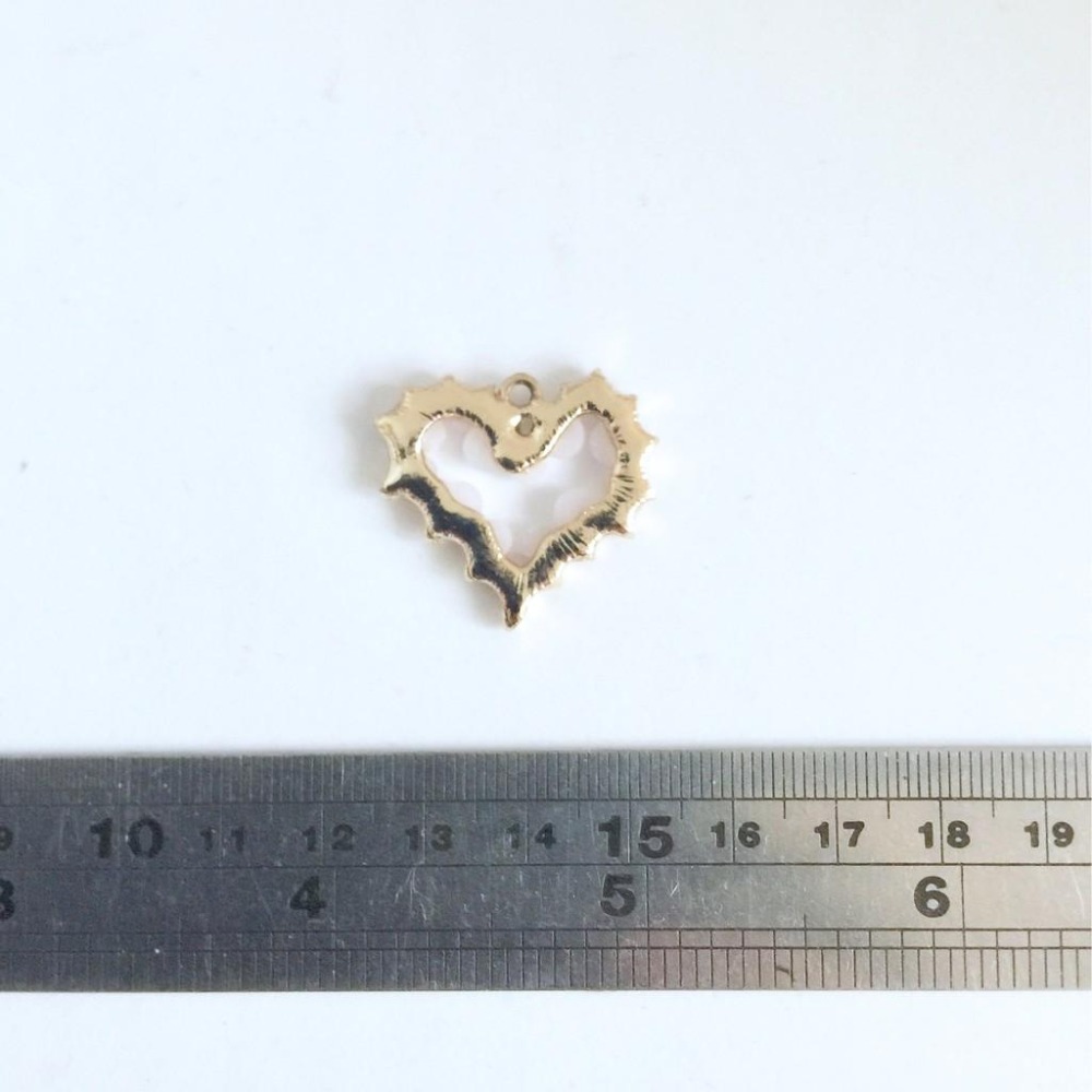 珍珠愛心金屬掛件 合金 樹脂 手工藝材料 手機殼 DIY 鑰匙圈 耳環 髮飾材料 耳飾 貼飾 項鍊 手鍊 手機吊飾-細節圖3