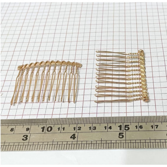 髮梳 髮叉 髮插 髮簪~塑膠 不鏽鋼 金屬 23齒 鐵線 合金 古風髮飾材料 新娘飾品 手工藝 DIY 手作材料-規格圖5