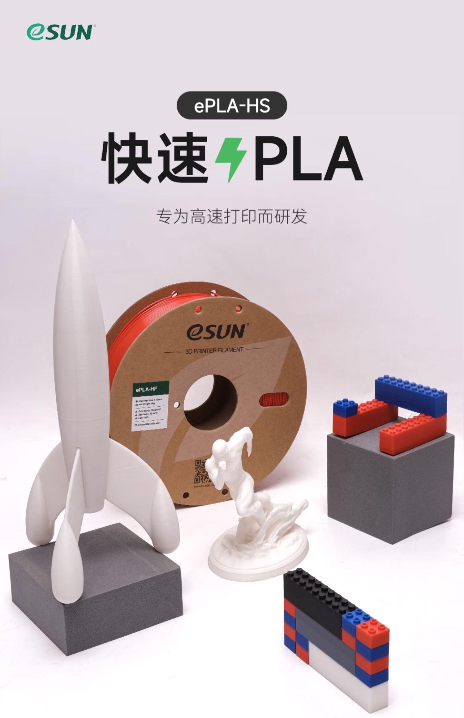 3D列印基地】eSUN 易生ePLA HS 高速列印快速PLA 高流動3D列印線材打印FDM - 3D列印基地站