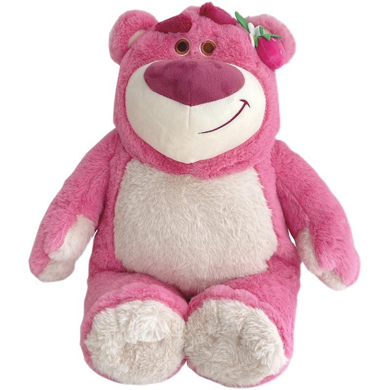 迪士尼粉色草莓熊公仔 熊抱哥 草莓味毛絨玩具女 生日情人節禮物 布娃娃-細節圖3