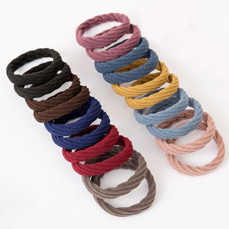 【台灣現貨火速寄出】彩色髮圈 黑色頭繩 髮圈 女 韓版 高彈性 不傷髮橡皮筋 扎高馬尾 寶寶髮飾-細節圖2