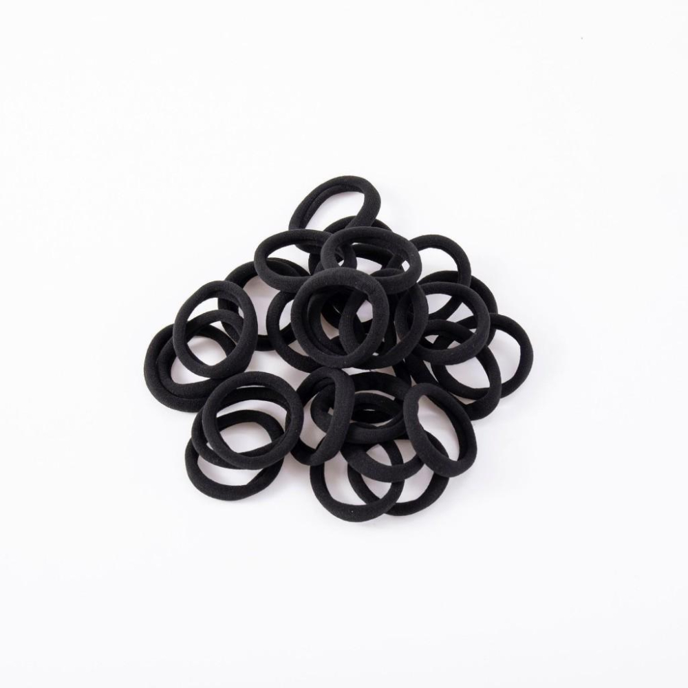 【台灣現貨火速寄出】彩色髮圈 黑色頭繩 髮圈 女 韓版 高彈性 不傷髮橡皮筋 扎高馬尾 寶寶髮飾-細節圖3