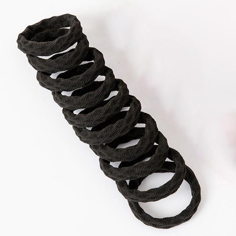 【台灣現貨火速寄出】彩色髮圈 黑色頭繩 髮圈 女 韓版 高彈性 不傷髮橡皮筋 扎高馬尾 寶寶髮飾-細節圖6