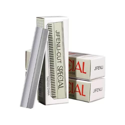 【台灣現貨火速寄出】一次性修眉刀 10片一盒 碳鋼刮眉刀片 波紋刀片 拋棄式修眉刀 紋繡眉刀 美妝工具 X0014-細節圖8