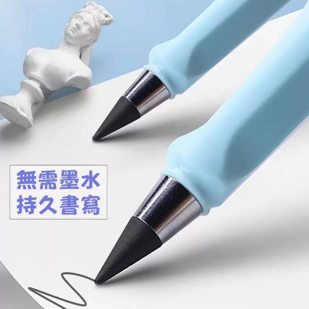 【台灣現貨火速寄出】免削鉛筆 永恆鉛筆 黑科技耐磨筆頭 寫字 素描 不易斷 可換筆頭 正姿鉛筆-細節圖2