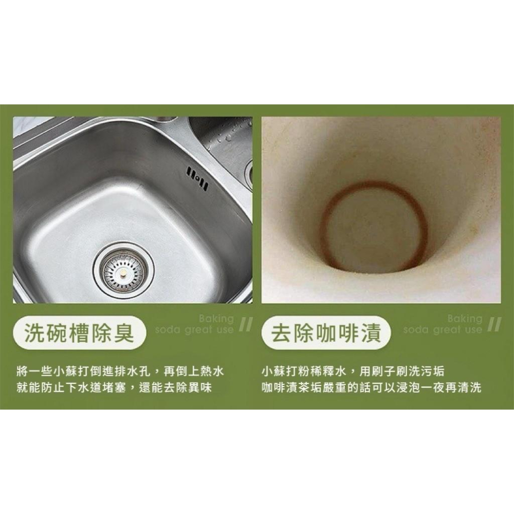 【台灣現貨火速寄出】多用途小蘇打 去污淨 磁磚清潔劑 洗衣服 專用 廚房玻璃水垢 萬用去污粉-細節圖8