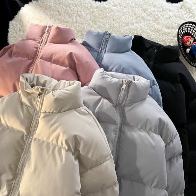 【台灣現貨火速寄出】秋冬新款休閒外套 棉衣純色短款棉服 保暖外套 麵包服 麵包外套 冬季加厚加絨棉衣 ins 立領棉衣-細節圖2