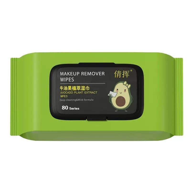 【台灣現貨火速寄出】酪梨卸妝濕巾 眼唇臉部深層清潔 牛油果卸妝濕紙巾 一次性水棉 抽出式 卸妝水 卸妝棉-細節圖6