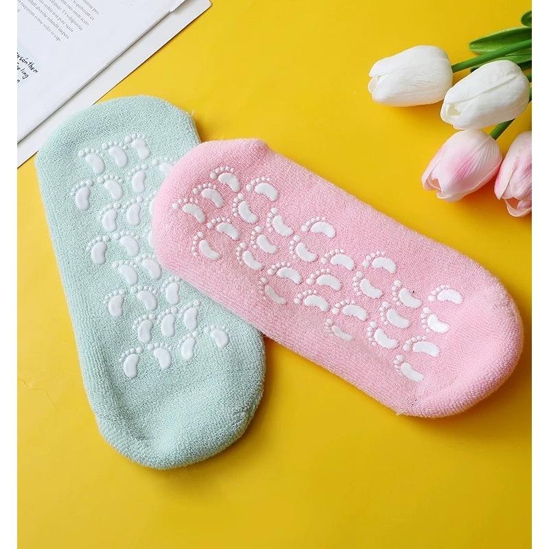 【台灣現貨火速寄出】精油凝膠足套 襪子 手套 腳套 護理套裝襪 足部護理 足套羽毛紗手套 足膜手膜-細節圖4