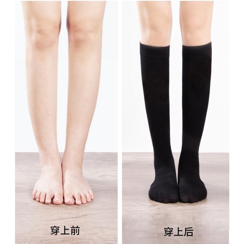 【台灣現貨火速寄出】小腿襪 女壓力瘦腿襪 強壓塑形小腿  日本過膝襪 長筒薄款 高筒襪 襪子-細節圖5