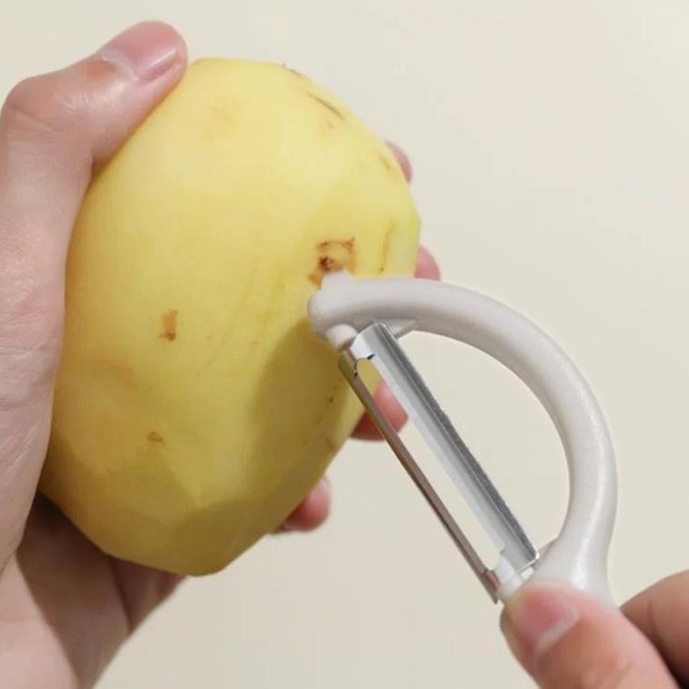 【台灣現貨火速寄出】水果削皮刀 去皮刀 家用 宿舍 水果刀 多功能刨刀 馬鈴薯刮皮刀 削蘋果神器-細節圖4