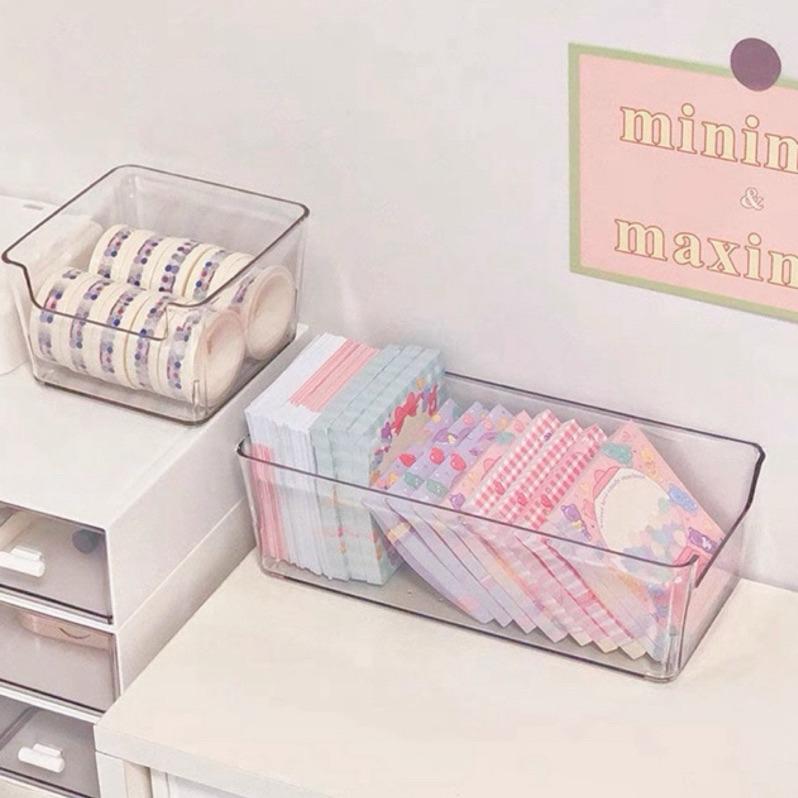 【台灣現貨火速寄出】家用透明收納盒 桌面塑膠整理盒 手提儲物箱 小箱子 整理箱 藥箱 收納箱-細節圖3