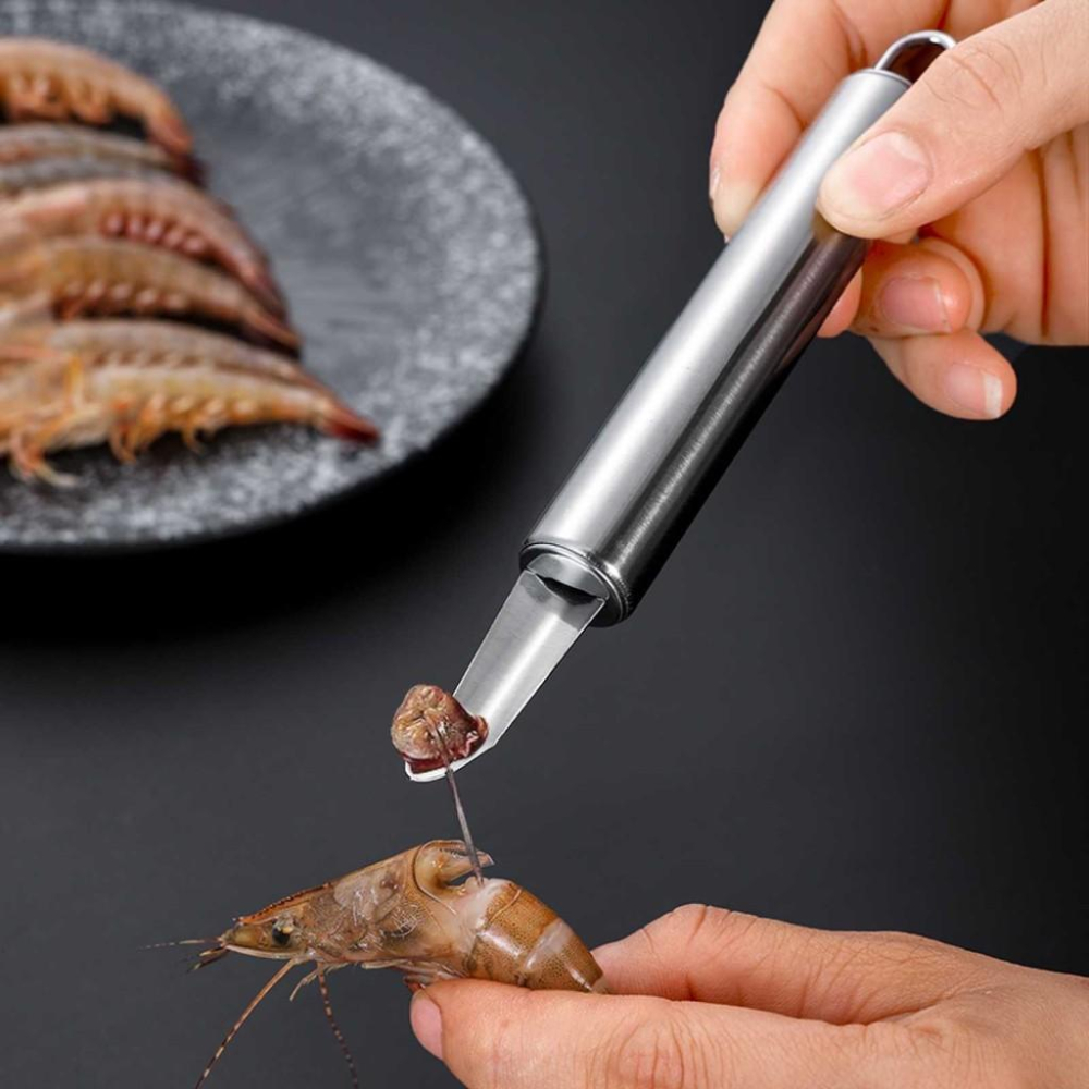 【台灣現貨火速寄出】多功能不銹鋼蝦線剔除刀 剝蝦殼 去蝦線器 龍眼去核器 桂圓 荔枝去核器 X0008-細節圖3