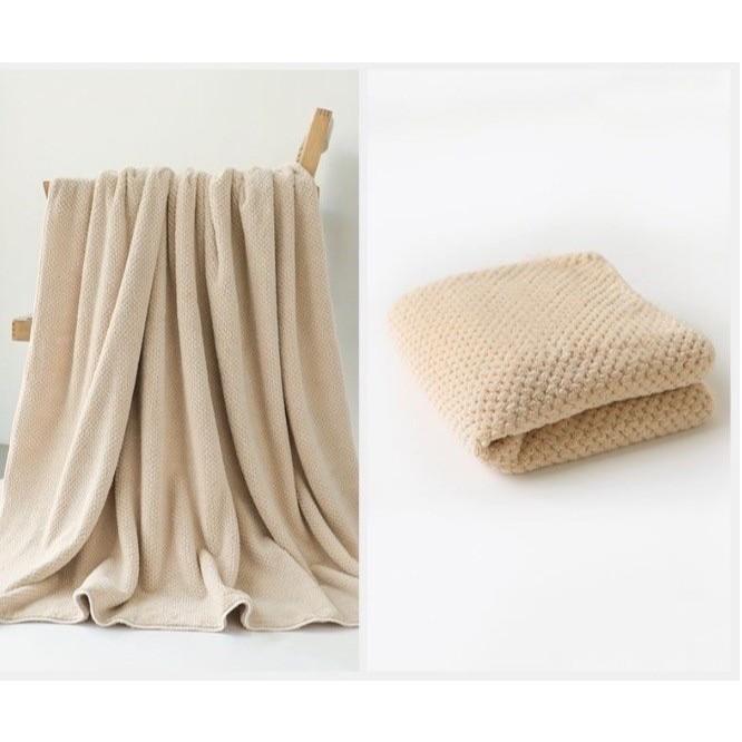 【台灣現貨火速寄出】浴巾珊瑚絨 菠蘿格 家用 成人 吸水浴巾 毛巾 兒童 柔軟浴袍 沙灘巾-細節圖8