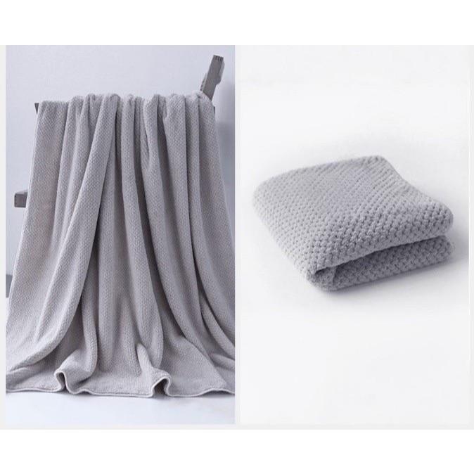 【台灣現貨火速寄出】浴巾珊瑚絨 菠蘿格 家用 成人 吸水浴巾 毛巾 兒童 柔軟浴袍 沙灘巾-細節圖9