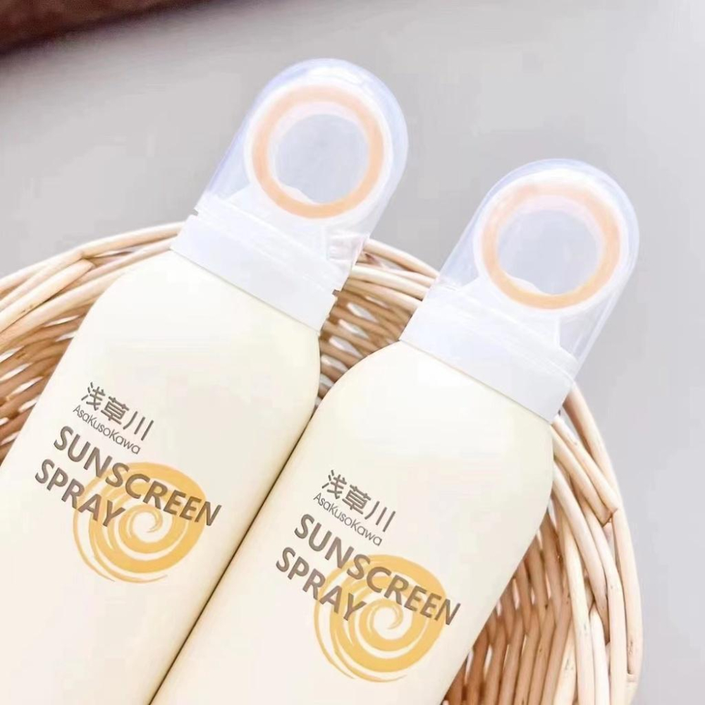 【台灣現貨火速寄出】淺草川 水光防曬噴霧 sunscreen spray 乾洗髮 清爽不油膩 正品防偽-細節圖4