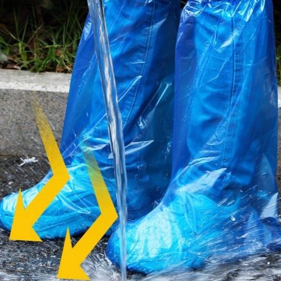 【台灣現貨火速寄出】一次性防水鞋套 拋棄式雨鞋套 加厚防滑 男女款 透明隔離 靴套 耐磨 塑膠腳套-細節圖4