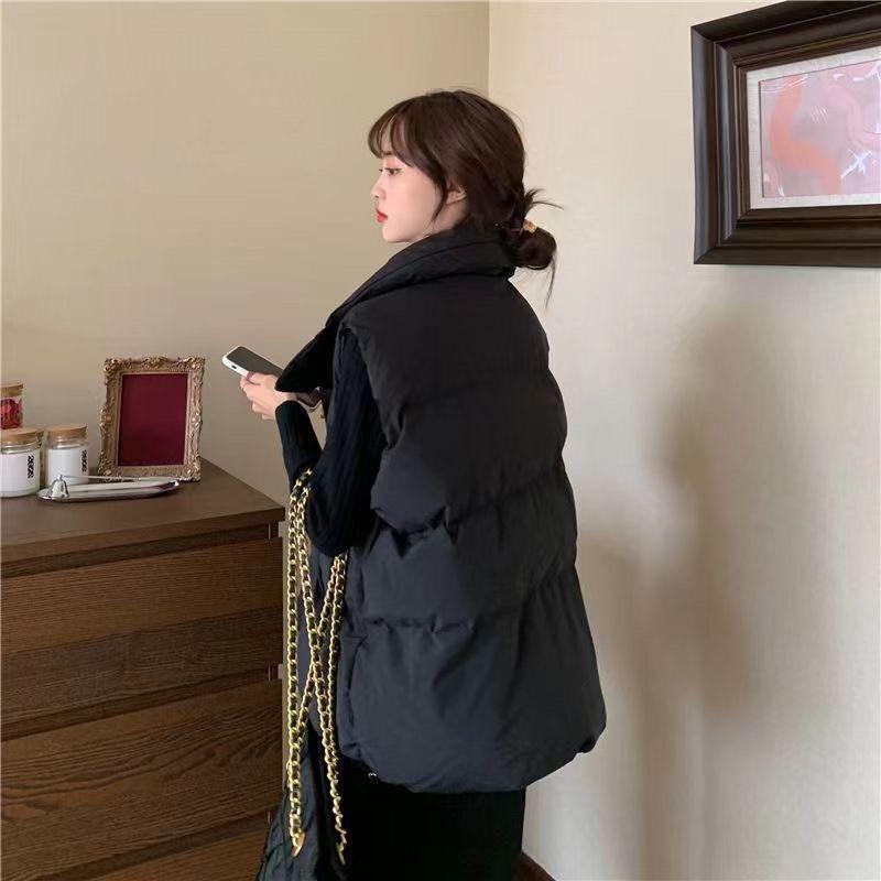 【台灣現貨火速寄出】羽絨背心 馬甲 新款 女衣 冬 寬鬆 外穿 無袖背心 馬夾 麵包服 秋冬季外套-細節圖6