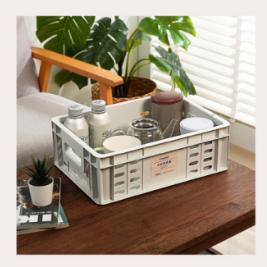 無印風格收納籃 三層櫃 鐵力士收納 KM1009 KM1010 收納会社 KM儲物收納籃 灰色-細節圖2