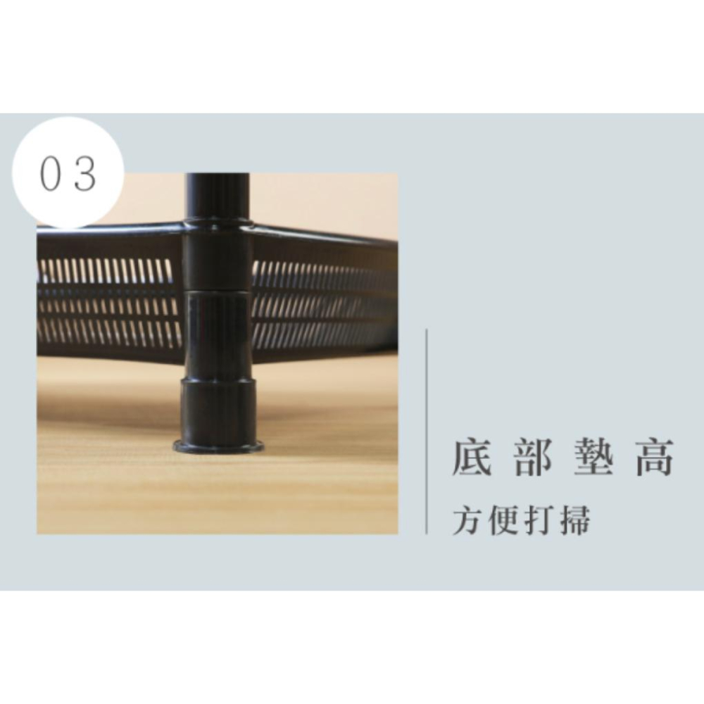 台灣現貨 黑色四層架 置物架 書架 四層架 收納架 置物櫃 收納櫃 書櫃 鐵力士架 台灣現貨 聯府 A584-細節圖3
