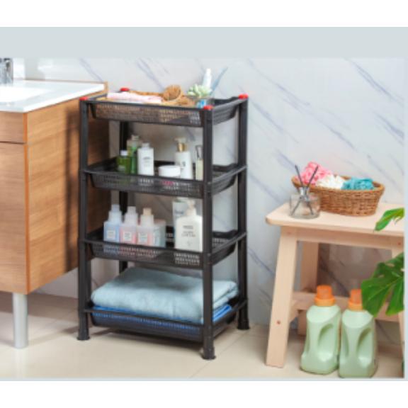 台灣現貨 黑色四層架 置物架 書架 四層架 收納架 置物櫃 收納櫃 書櫃 鐵力士架 台灣現貨 聯府 A584-細節圖5