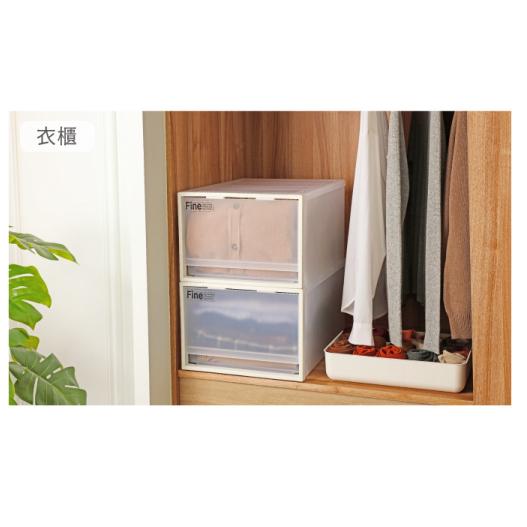 收納會社 日系風格 抽屜收納櫃 台灣製 聯府 FINE抽屜整理箱(中)-細節圖9