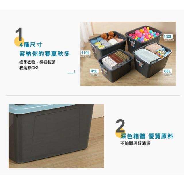 收納會社 聯府 百富滑輪整理箱 收納箱 BF131 BF1301 BF1101 BF851 BF451 台灣現貨 帕特-細節圖2