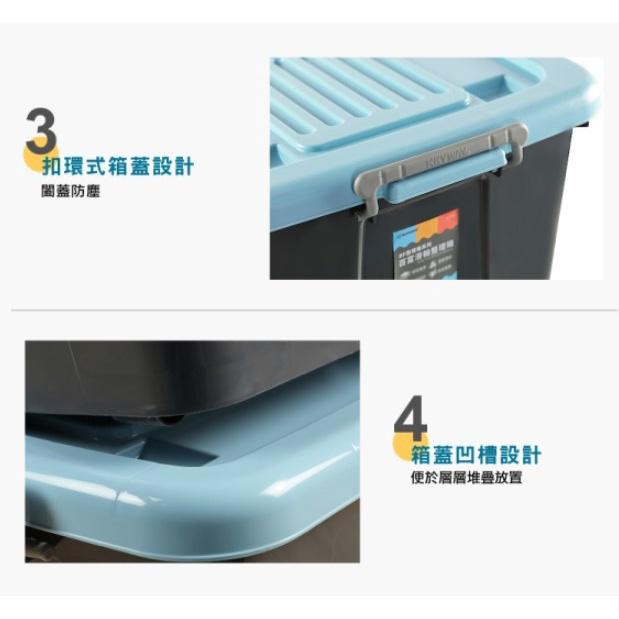 收納會社 聯府 百富滑輪整理箱 收納箱 BF131 BF1301 BF1101 BF851 BF451 台灣現貨 帕特-細節圖4