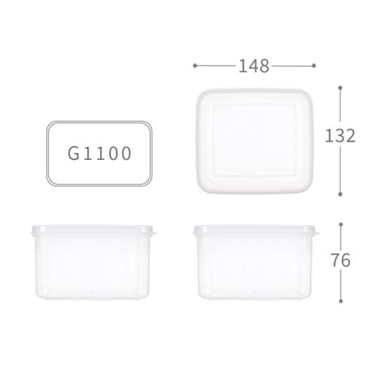 收納會社 聯府 G602 G1100 G1600 巧麗方型 分裝盒 冷藏盒 儲存盒 保鮮盒 台灣製-細節圖5