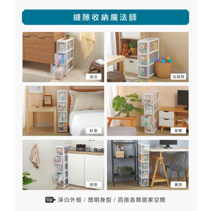 收納會社 日式簡約縫隙收納櫃 (縫隙)高見 無印風 細隙櫃 縫隙櫃 抽屜 聯府 高見 CD203 CD204 CD205-細節圖6
