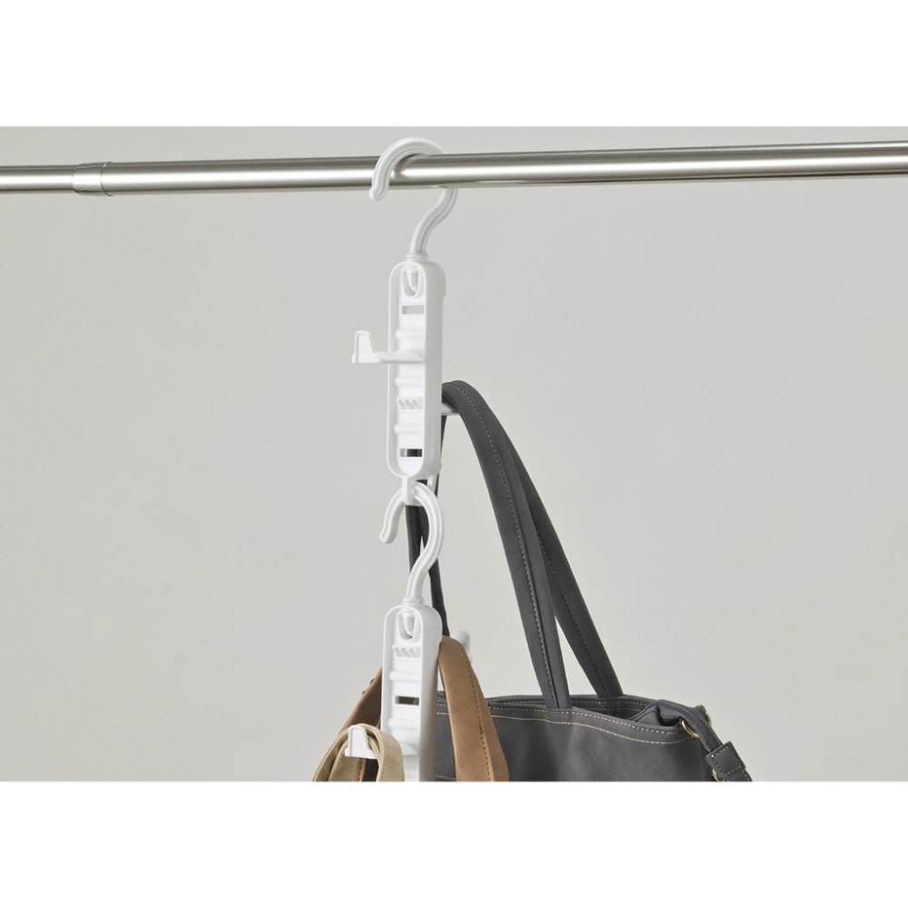 日本製造 簡約色系 多用途包包旋轉掛勾 包包掛勾 旋轉掛勾 多用途掛勾 白 6700-細節圖2