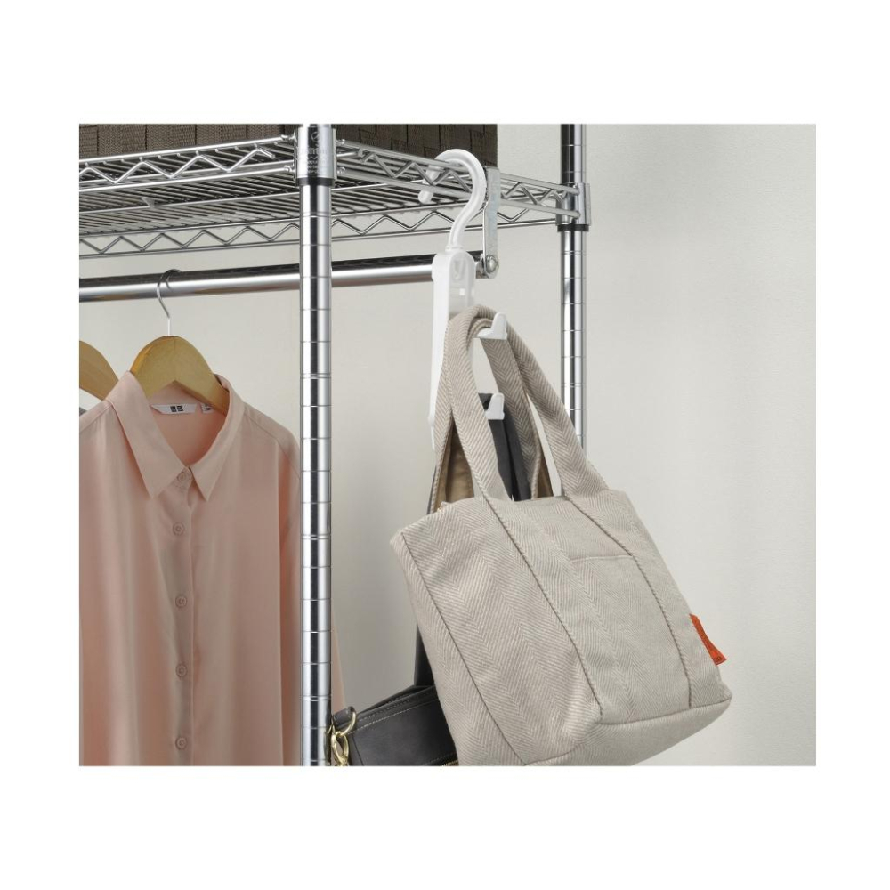 日本製造 簡約色系 多用途包包旋轉掛勾 包包掛勾 旋轉掛勾 多用途掛勾 白 6700-細節圖3