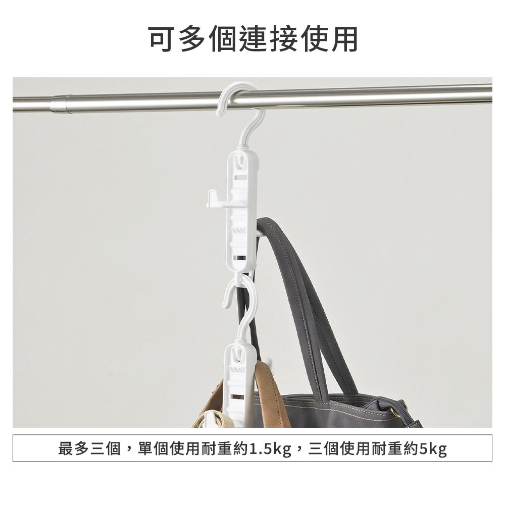 日本製造 簡約色系 多用途包包旋轉掛勾 包包掛勾 旋轉掛勾 多用途掛勾 白 6700-細節圖6