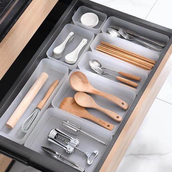 台灣現貨 無印風 磨砂收納盒 置物盒 化妝盒 收納盒 桌上收納 化妝品收納 小物收納 小貝利抽屜整理盒 收納會社-細節圖3