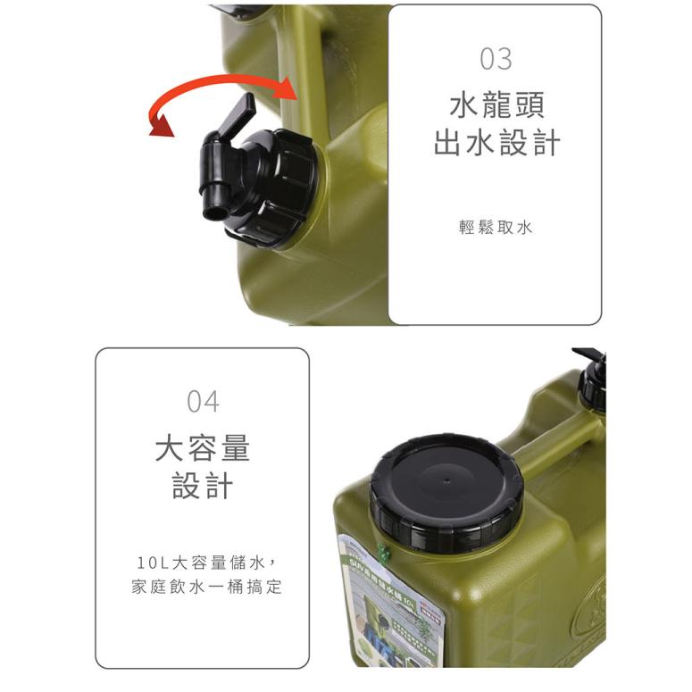 SUV兩用儲水桶(10L)水箱 露營水桶 軍風水桶 衝浪水桶 戶外水桶 衝浪水桶 儲水桶 應急儲水桶 收納会社-細節圖4